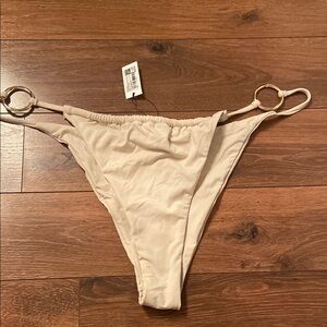 DYNAMITE cheeky bikini bottom with gold hoops